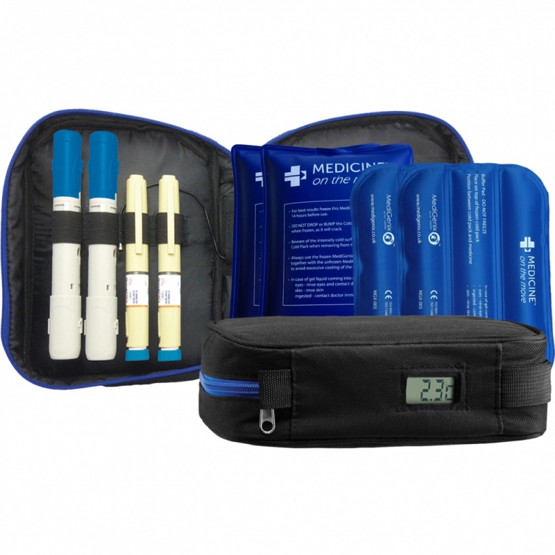 MediGenix CoolMeds Medicine & Insulin Travel Case (2 8°C) with Integrated Thermometer Syringa UK