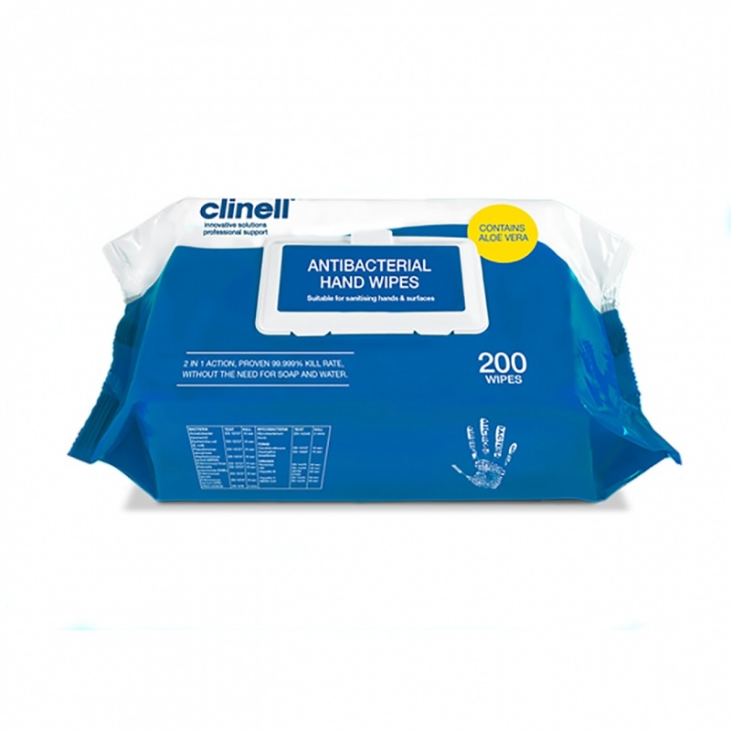 Clinell Antibacterial Handwipes x200